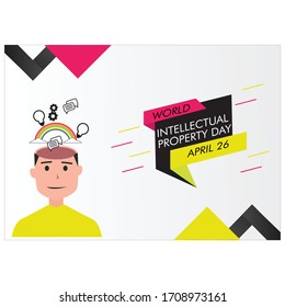Ilustración del Vector del Día Mundial de la Propiedad Intelectual. concepto de diseño de fondo.