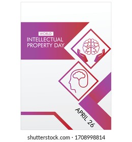 Ilustración del Vector del Día Mundial de la Propiedad Intelectual. banner de fondo.
