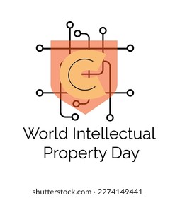 World Intellectual Property Day Vector Illustration , 26 April.