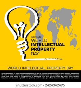 world intellectual property day vector illustration
