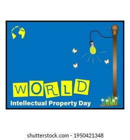 banner web del día mundial de la propiedad intelectual. vector de ilustración