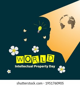 world intellectual property day web banner design. illustration vector