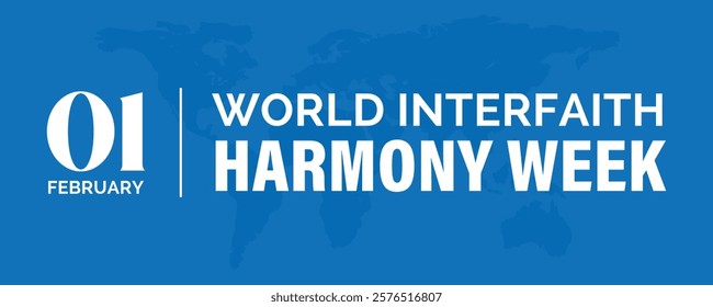 World Interfaith Harmony Week 1 February, Social media and creative post for World Interfaith Harmony Week, Vector illustration.