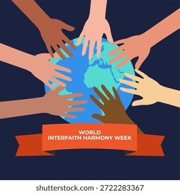 Ilustração do panfleto Semana da Harmonia Inter-Religiosa Mundial