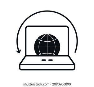 Mundo, comunicación internacional e intercambio. iconos vectoriales.
