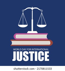 World International Day Justice Vector Simple Stock Vector (Royalty ...