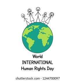 World international Human Rights day design. vector eps 10