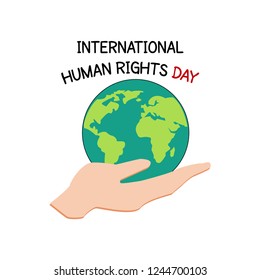 World international Human Rights day design. vector eps 10