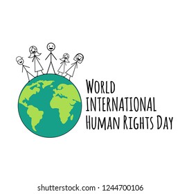 World international Human Rights day design. vector eps 10