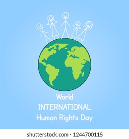 World international Human Rights day design. vector eps 10