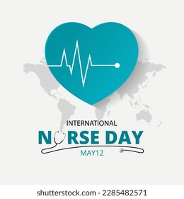 World International Nurses Day May 12th Background vector illustration