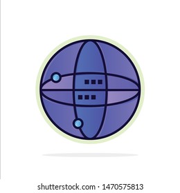 World, Internet, Computing, Globe Abstract Circle Background Flat color Icon. Vector Icon Template background