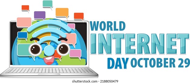 World Internet Day Banner Design illustration
