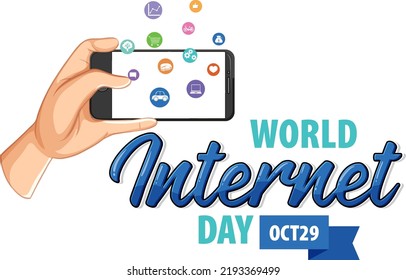 World Internet Day Banner Design illustration