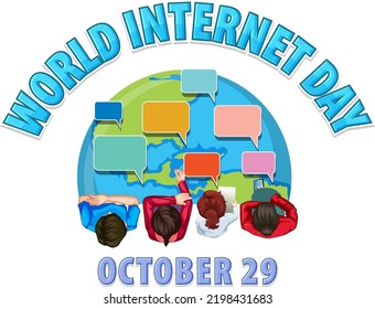 World Internet Day Banner Design illustration