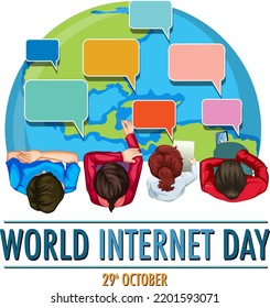 World Internet Day Banner Design illustration