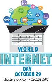 Ilustración del diseño de banners para el Día Mundial de Internet