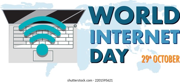World Internet Day Banner Design illustration