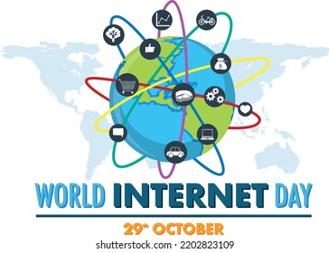 World Internet Day Banner Design illustration