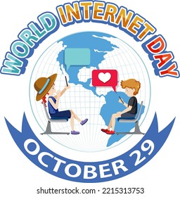 Ilustración del diseño de banners para el Día Mundial de Internet