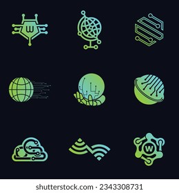 World Internet Day logo design bundle vector illustration, October 29th