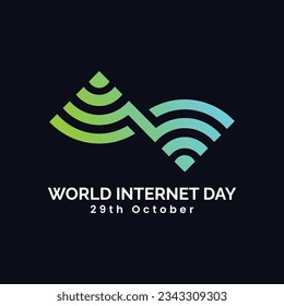 World Internet Day logo design vector illustration, October 29th