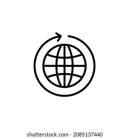 World, internet Line Icon, Vector, Illustration, Logo Template. Suitable For Many Purposes.