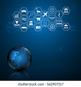 world internet of things innovation concept background