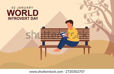 World introvert day background celebrated on January 2nd
