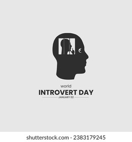 World Introvert Day. Introvert background vector illustration. 