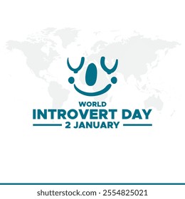 World Introvert Day. People, home and heart. Great for cards, banners, posters, social media and more. White background.