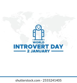 World Introvert Day. People, home and heart. Great for cards, banners, posters, social media and more. White background.