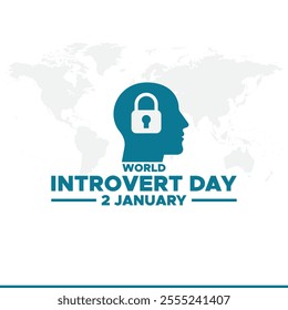 World Introvert Day. People, home and heart. Great for cards, banners, posters, social media and more. White background.