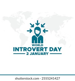 World Introvert Day. People, home and heart. Great for cards, banners, posters, social media and more. White background.