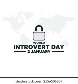 World Introvert Day. People, home and heart. Great for cards, banners, posters, social media and more. White background.