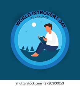 Modelo de design de cartaz do Dia Mundial de Introvert