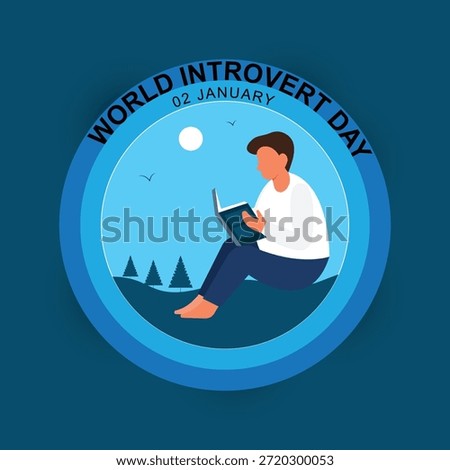 World Introvert Day poster design template