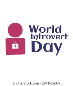 World Introvert Day themed vector illustration on white background