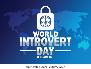 World Introvert Day. Vector illustration. January 02. Suitable for greeting card, poster and banner