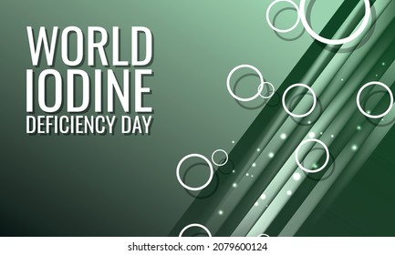 World Iodine Deficiency Day. Design Suitable For Greeting Card Poster And Banner