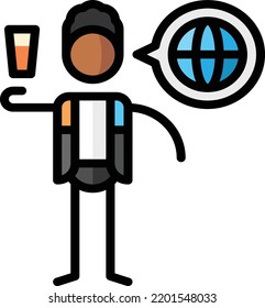 world isolated design element stock illustration. Vector on a white background