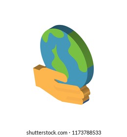 World isometric left top view 3D icon