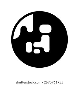 Welt (Japan zentriert), Vektorsymbol-Illustration