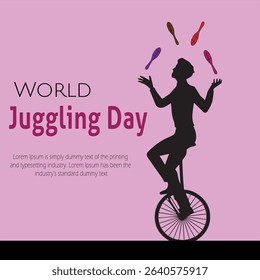 World Juggling Day Celebration with  juggler standing