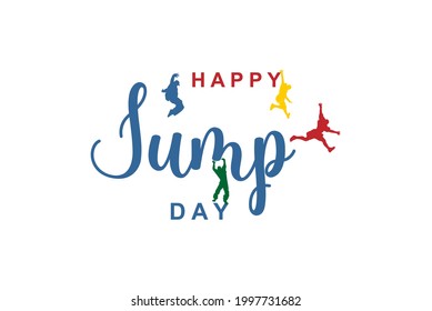 World Jump Day. Holiday concept. Template for background, banner, card, poster, t-shirt with text inscription, vector eps 10