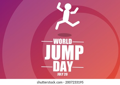 World Jump day july 20 vector illustration, suitable for web banner or printing card campaign