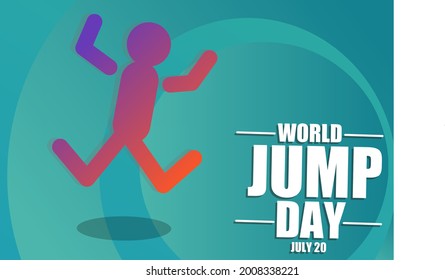 world Jump day July 20 vector illustration, suitable for web banner or printing campaign