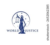 world justice law vector logo design