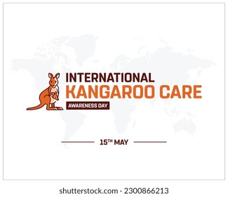 World Kangaroo Care Day, International Kangaroo Care Day, Kangaroo Care Day, Concept, typographic design, typography, Corporate Design, vector, eps, Template, Kangaroo, 15th may, Concept, Social Media