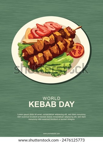 World Kebab Day background. Vector illustration.